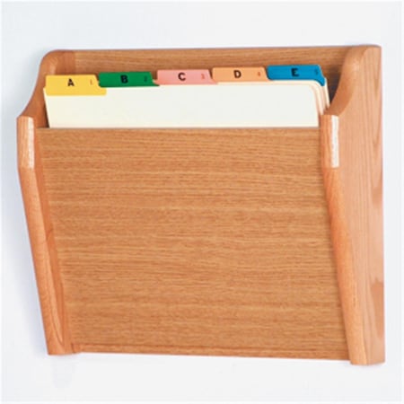 Single - Tapered Bottom Letter Size File Holder In Light Oak